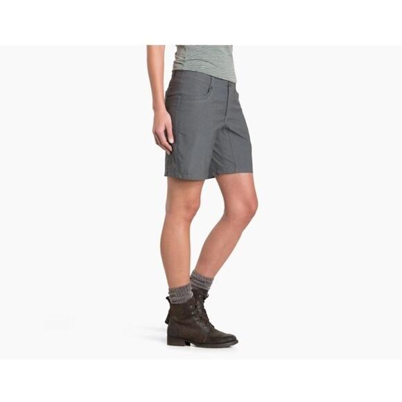 Kuhl Women’s Trekr Shorts Size 4 in Charcoal 8” Inseam NEW - Picture 1 of 3
